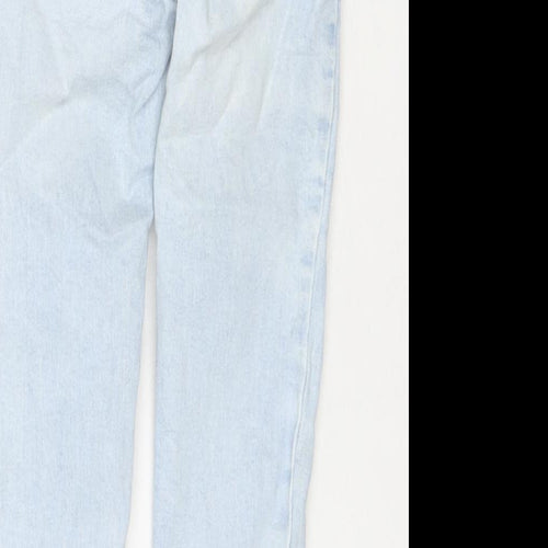 Denim & Co. Girls Blue Cotton Skinny Jeans Size 3-4 Years Regular Zip