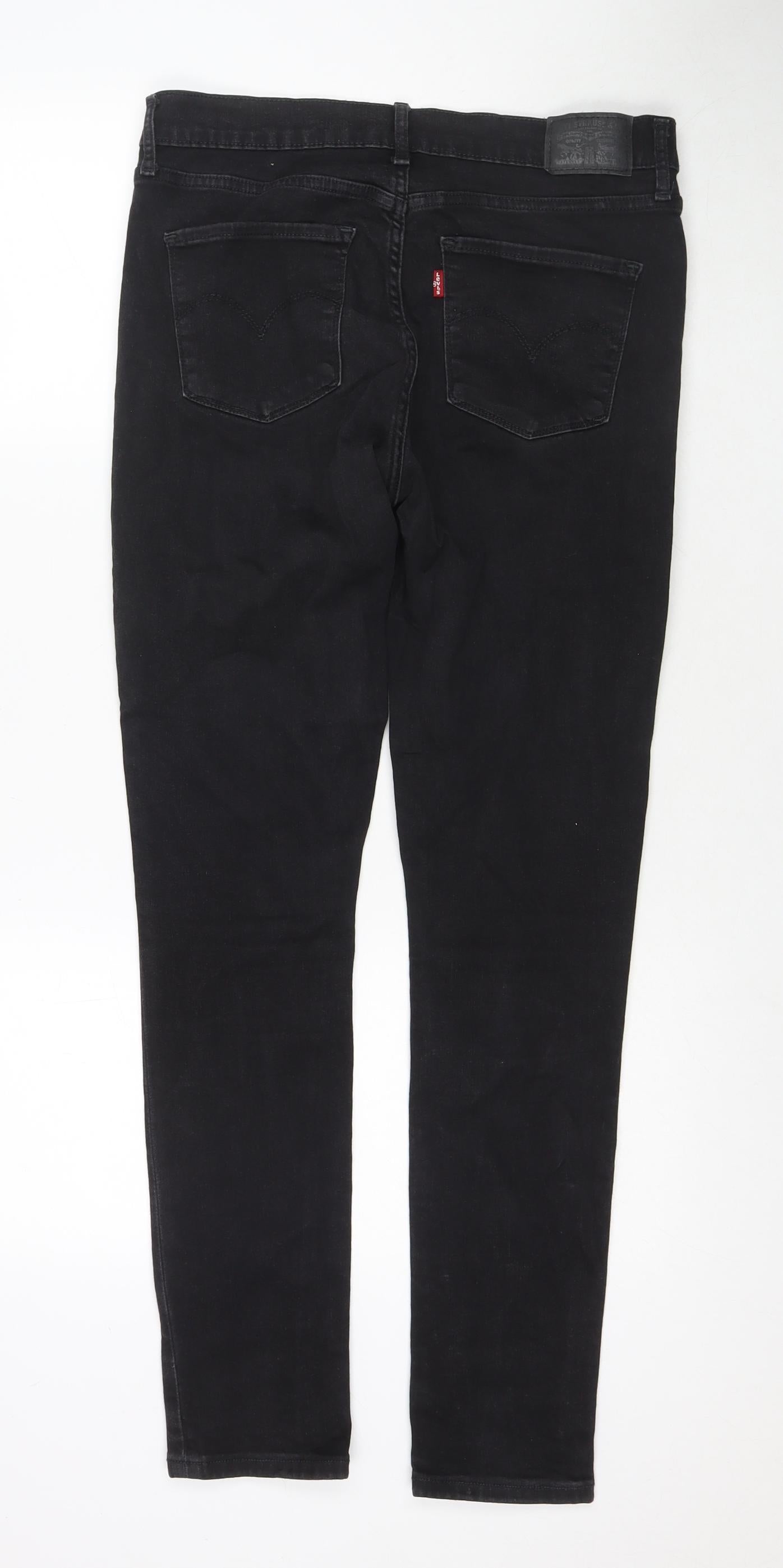 Levi's Womens Black Cotton Skinny Jeans Size 31 in L30 in Regular Zip