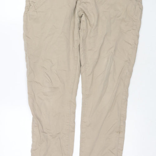 YD Mens Beige Cotton Trousers Size 34 in L31 in Regular Zip
