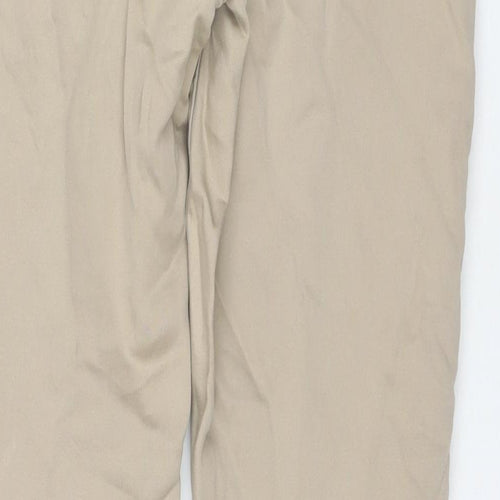YD Mens Beige Cotton Trousers Size 34 in L31 in Regular Zip