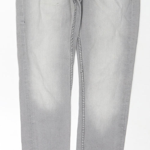 Denim & Co. Mens Grey Cotton Skinny Jeans Size 28 in L32 in Regular Zip