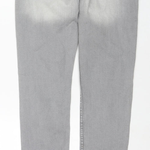 Denim & Co. Mens Grey Cotton Skinny Jeans Size 28 in L32 in Regular Zip