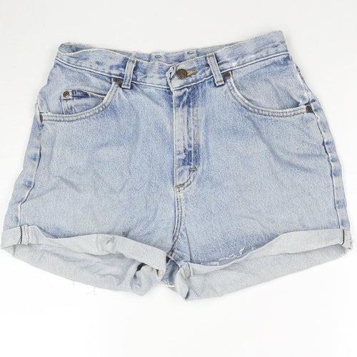 Lee Womens Blue Cotton Blend Cut-Off Shorts Size 28 in L3 in Regular Zip