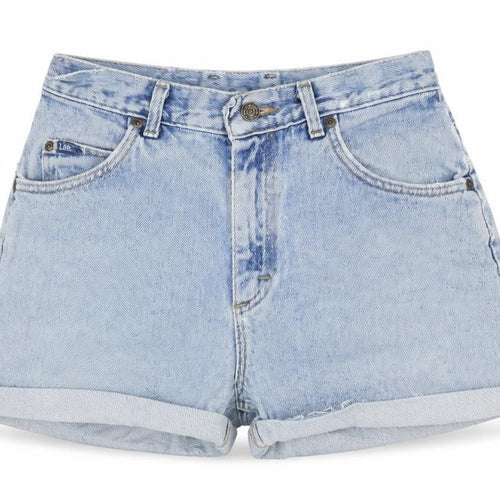 Lee Womens Blue Cotton Blend Cut-Off Shorts Size 28 in L3 in Regular Zip