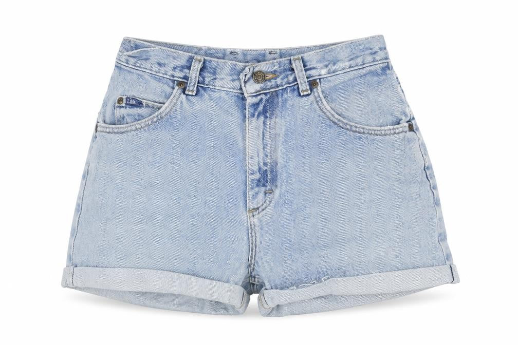 Lee Womens Blue Cotton Blend Cut-Off Shorts Size 28 in L3 in Regular Zip