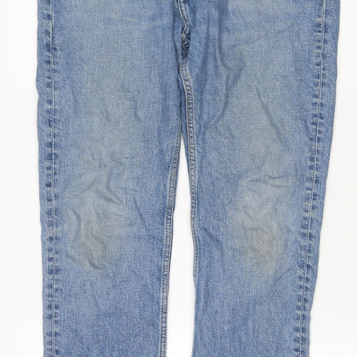 Weekday Mens Blue Cotton Straight Jeans Size 30 in L30 in Regular Zip