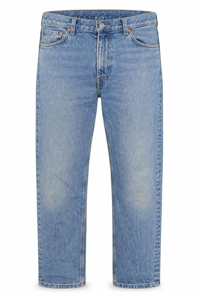 Weekday Mens Blue Cotton Straight Jeans Size 30 in L30 in Regular Zip