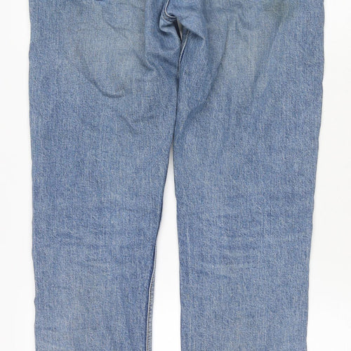 Weekday Mens Blue Cotton Straight Jeans Size 30 in L30 in Regular Zip