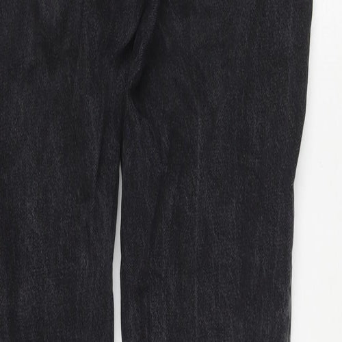 Arket Mens Black Cotton Straight Jeans Size 33 in L30 in Regular Zip