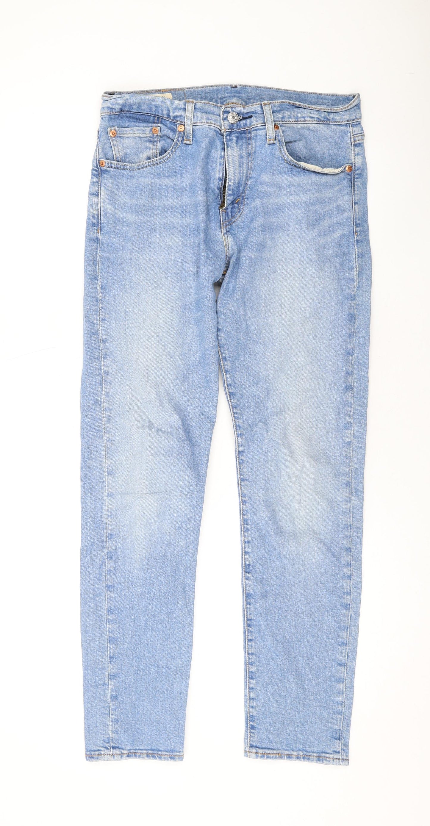 Levi's Mens Blue Cotton Straight Jeans Size 29 in L28 in Regular Zip