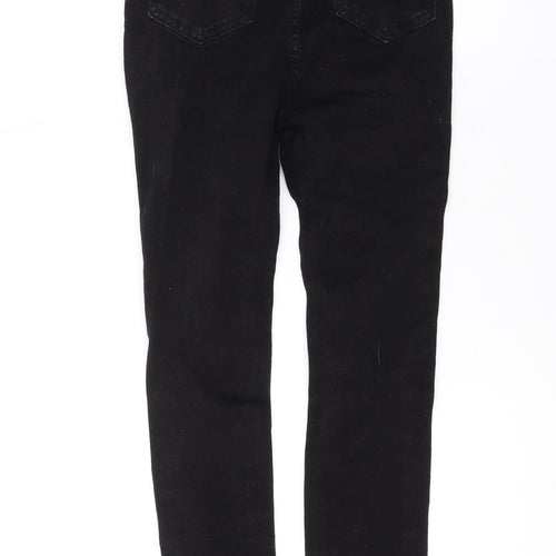 PRETTYLITTLETHING Womens Black Cotton Skinny Jeans Size 8 L25 in Regular Zip