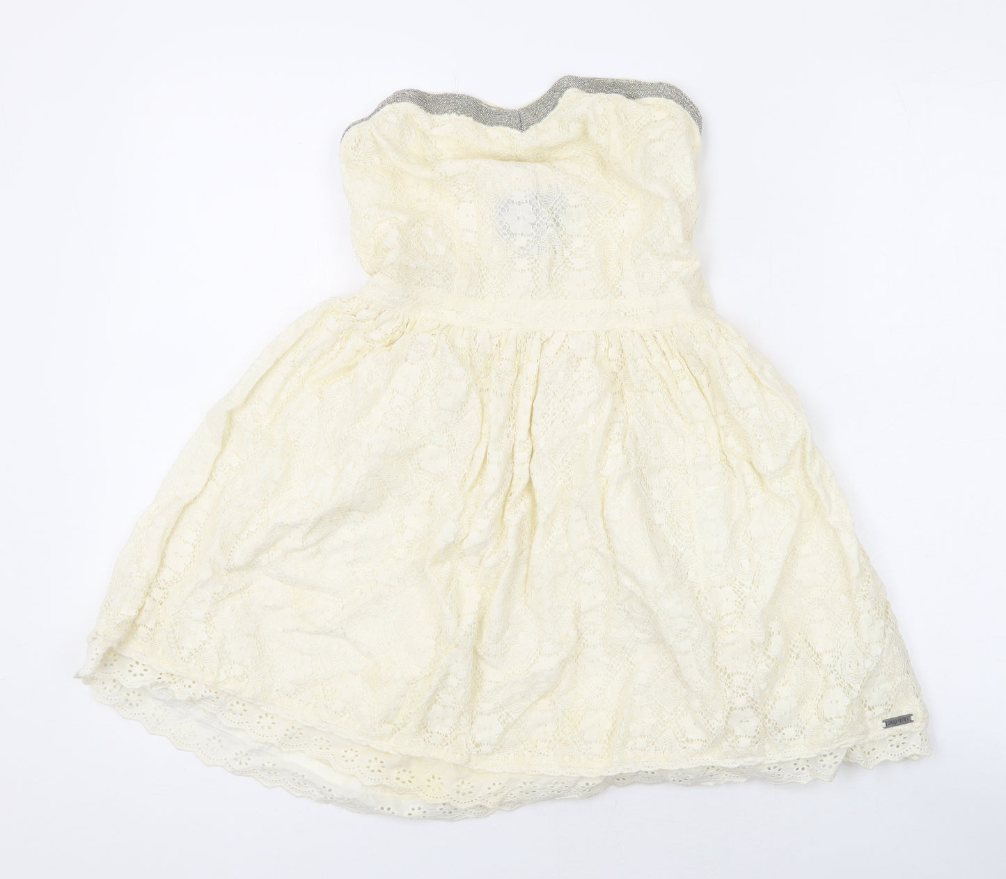 Superdry Womens Ivory Cotton A-Line Size XS Sweetheart Pullover