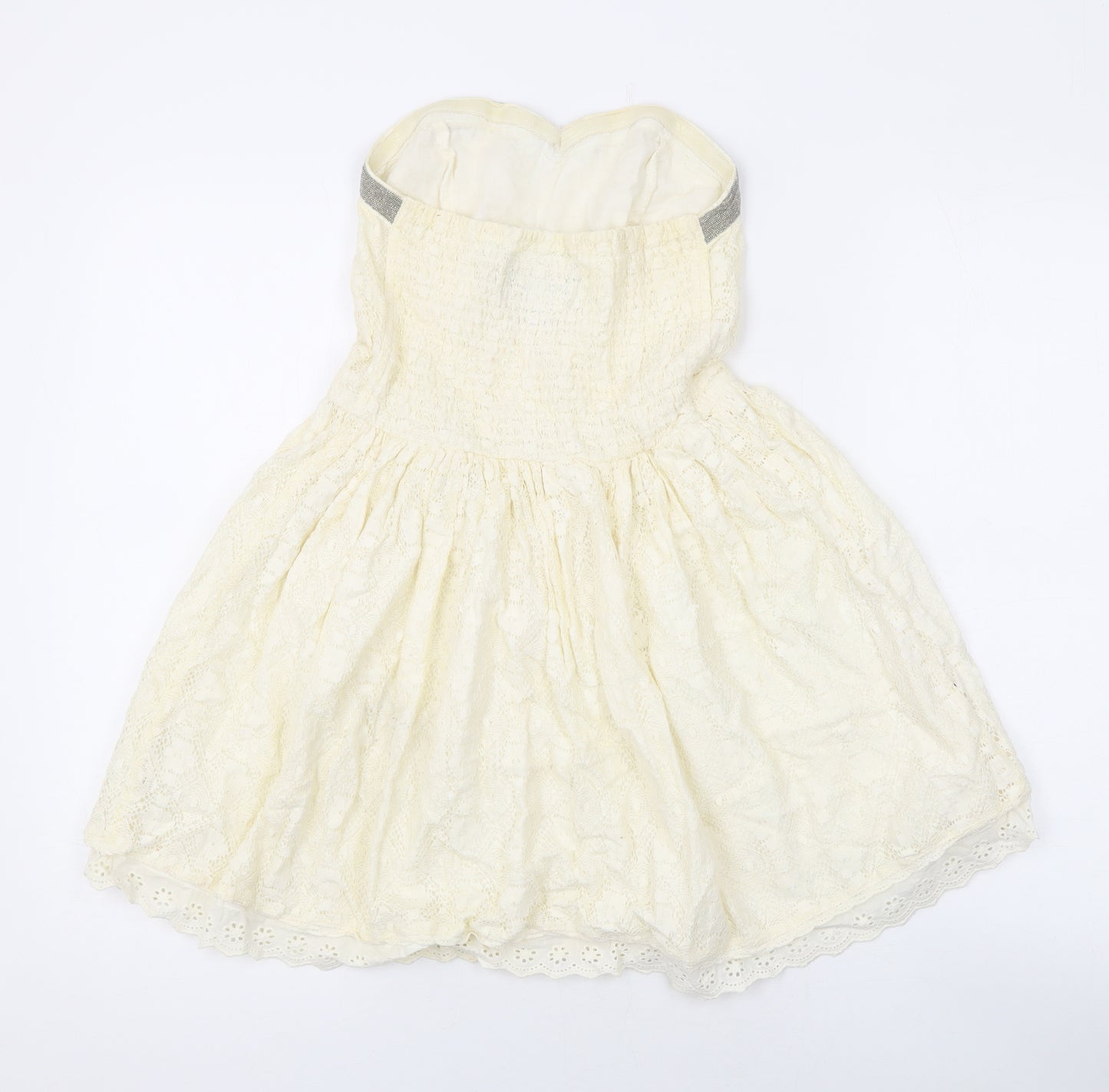 Superdry Womens Ivory Cotton A-Line Size XS Sweetheart Pullover