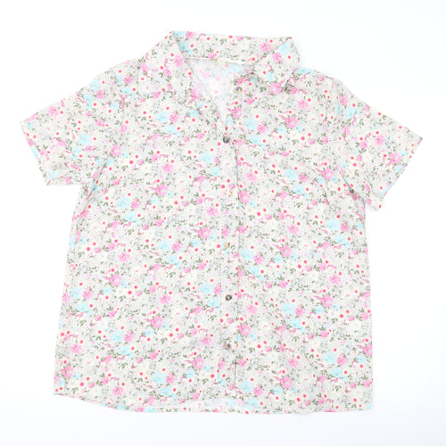 Nougat Womens Multicoloured Floral Polyester Basic Blouse Size XL Collared