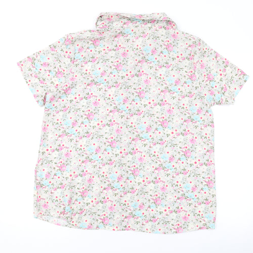 Nougat Womens Multicoloured Floral Polyester Basic Blouse Size XL Collared