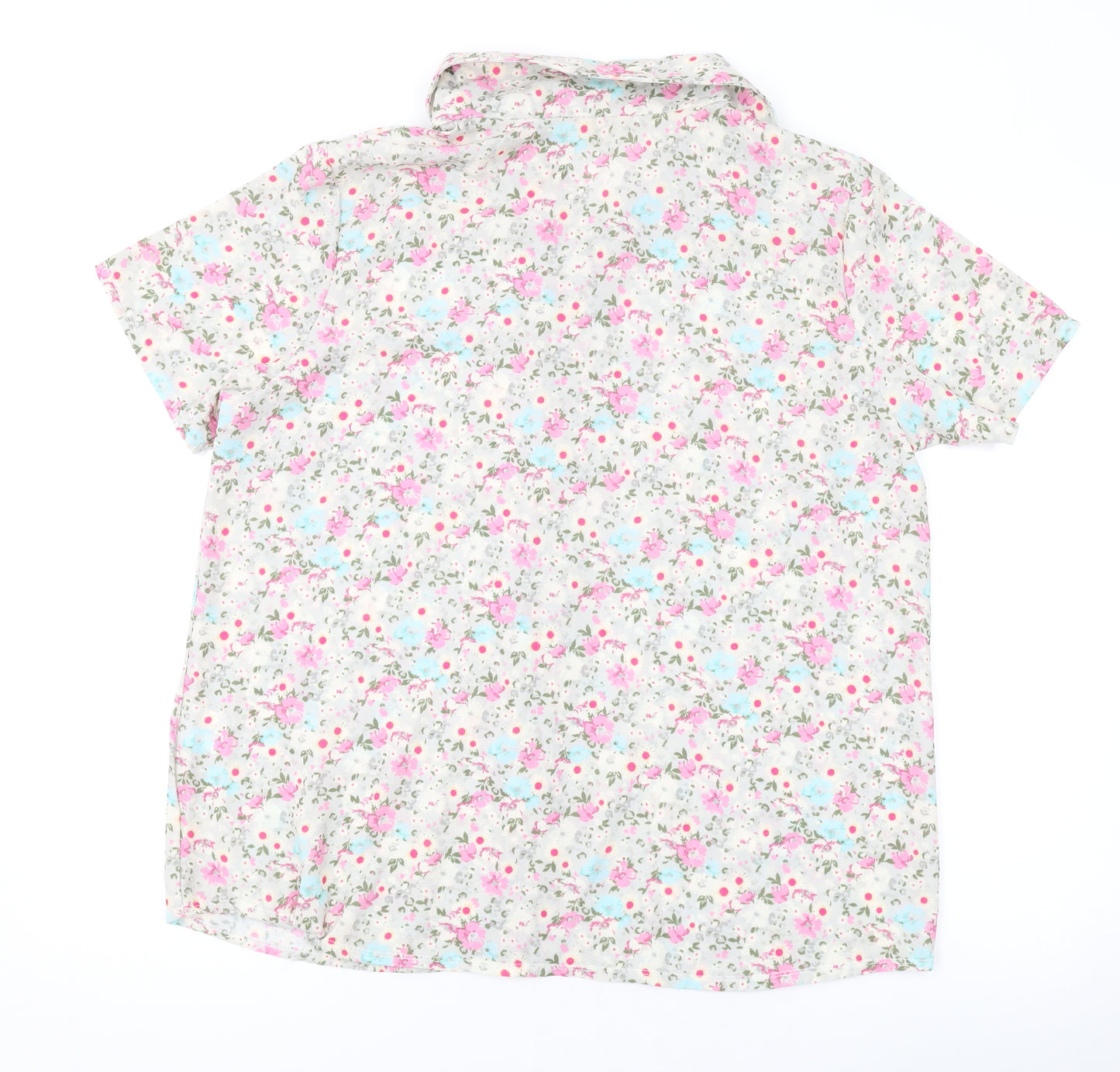 Nougat Womens Multicoloured Floral Polyester Basic Blouse Size XL Collared