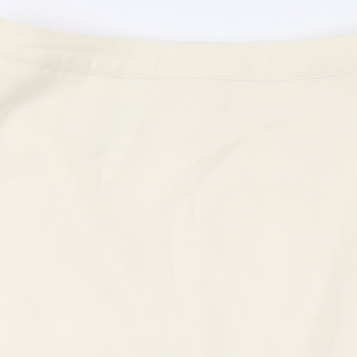 Damart Womens Ivory Polyester Straight & Pencil Skirt Size 16 Zip