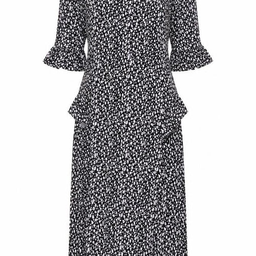 Dorothy Perkins Womens Purple Geometric Polyester Maxi Size 10 Round Neck Zip