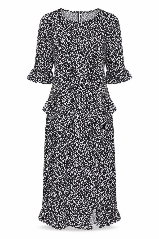 Dorothy Perkins Womens Purple Geometric Polyester Maxi Size 10 Round Neck Zip
