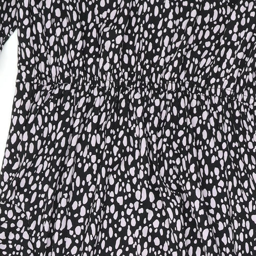 Dorothy Perkins Womens Purple Geometric Polyester Maxi Size 10 Round Neck Zip