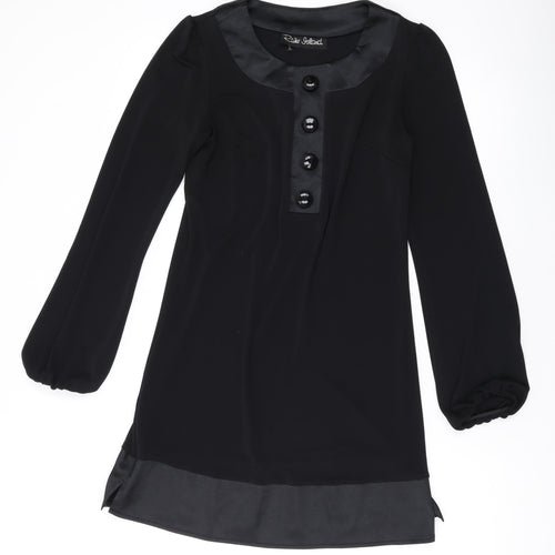 River Island Womens Black Polyester A-Line Size 8 Scoop Neck Pullover