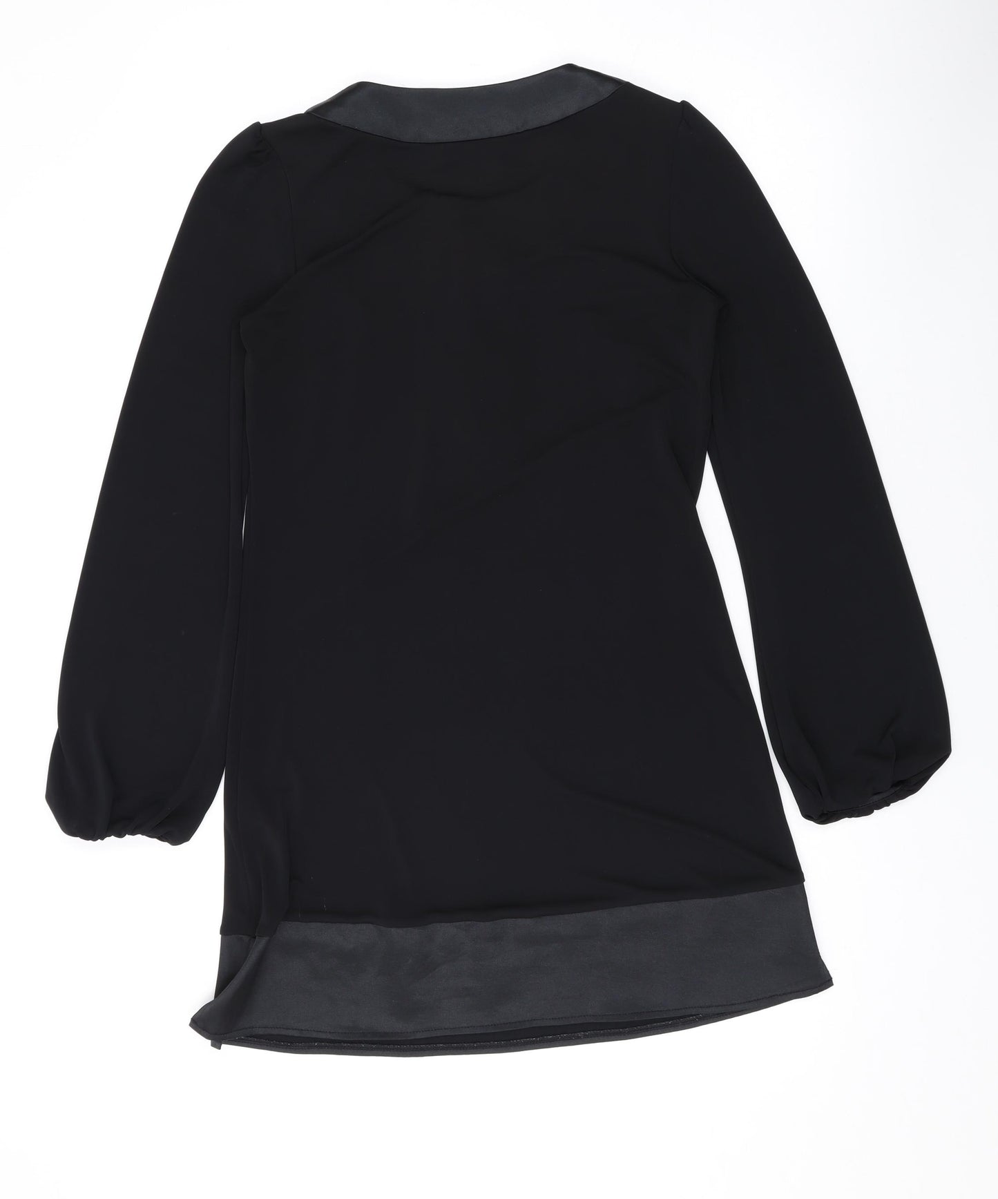 River Island Womens Black Polyester A-Line Size 8 Scoop Neck Pullover