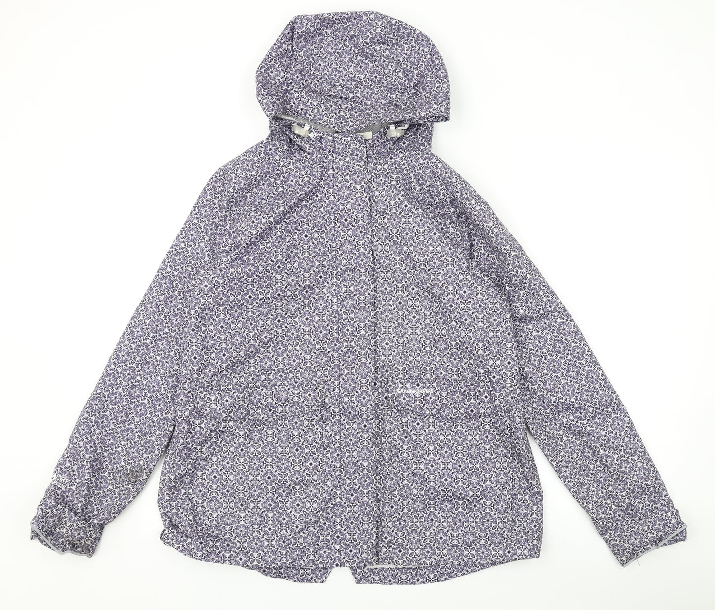 Craghoppers Girls Blue Geometric Rain Coat Coat Size 13 Years Zip