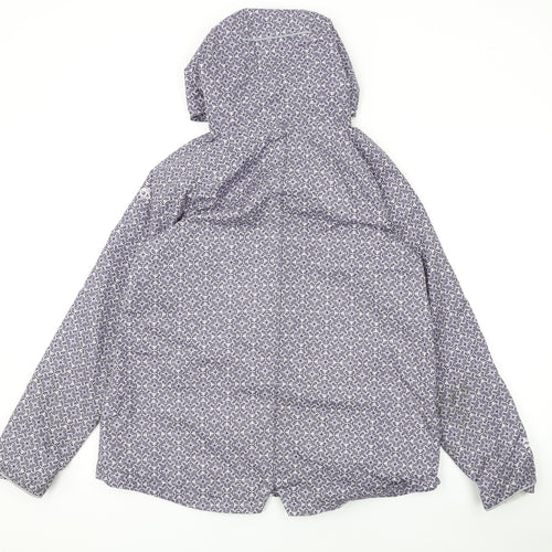 Craghoppers Girls Blue Geometric Rain Coat Coat Size 13 Years Zip