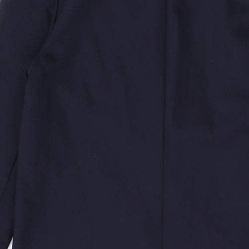 Hallhuber Womens Blue Polyester Pencil Dress Size 8 Round Neck Zip