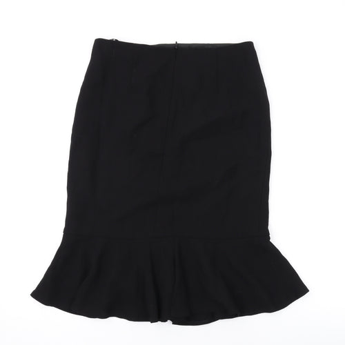 Hobbs Womens Black Wool Mini Skirt Size 10 Zip
