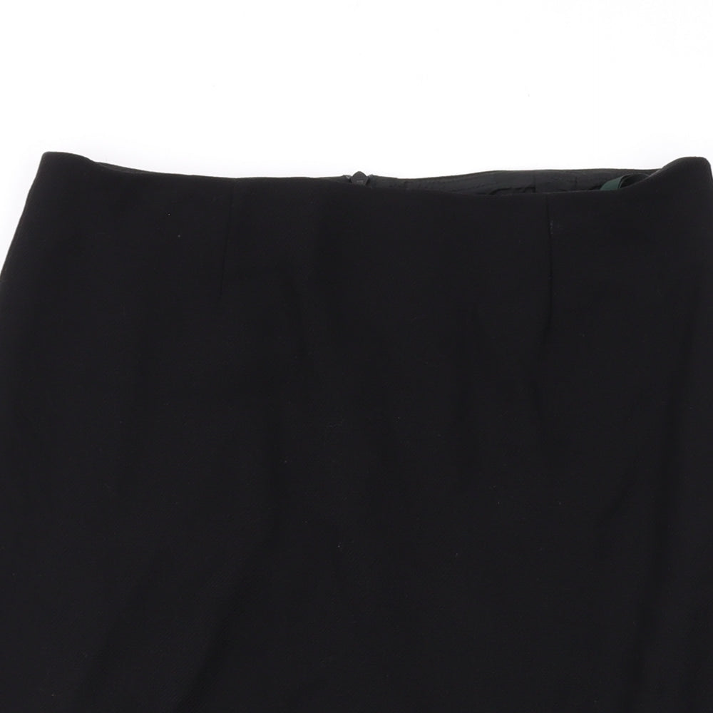 Hobbs Womens Black Wool Mini Skirt Size 10 Zip