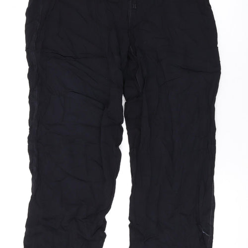 Linea Womens Black Viscose Trousers Size M L27 in Regular Drawstring
