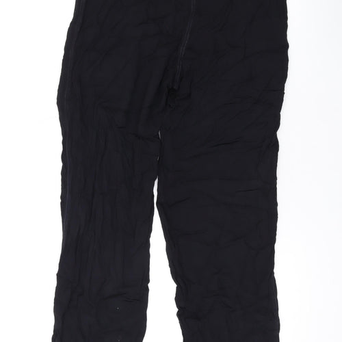 Linea Womens Black Viscose Trousers Size M L27 in Regular Drawstring