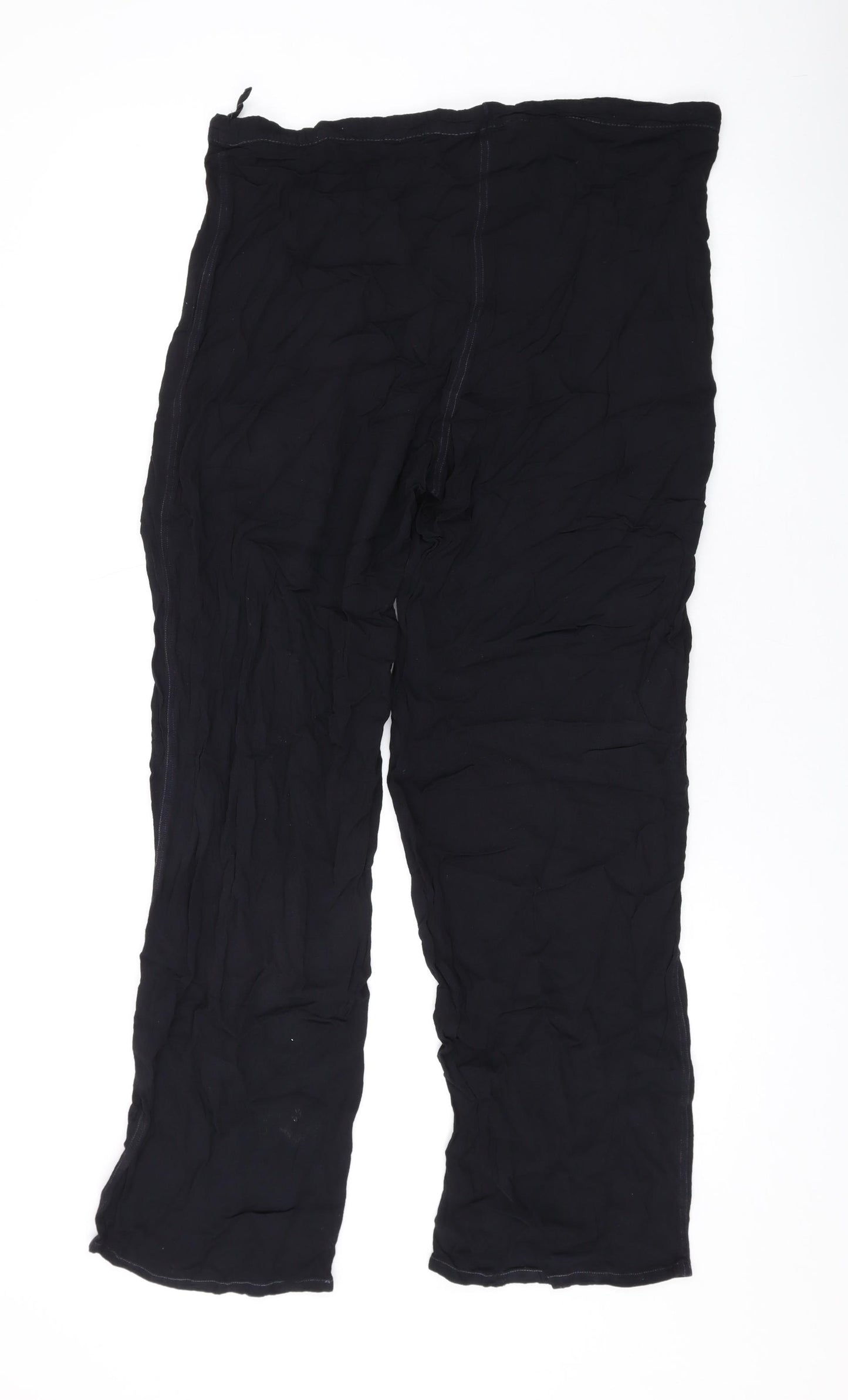 Linea Womens Black Viscose Trousers Size M L27 in Regular Drawstring
