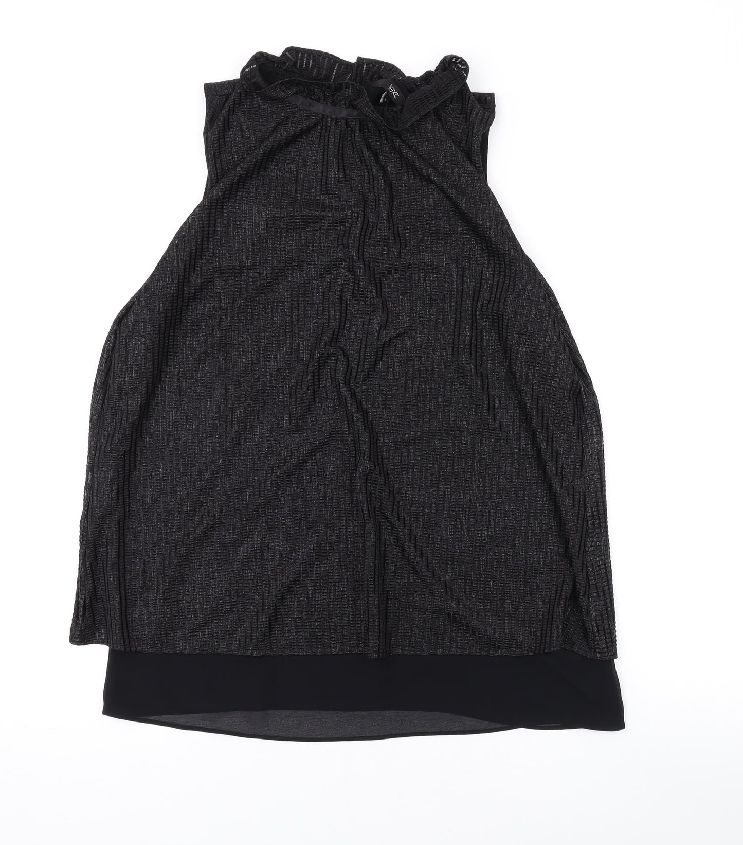 NEXT Womens Black Polyester Basic Tank Size 10 Mock Neck
