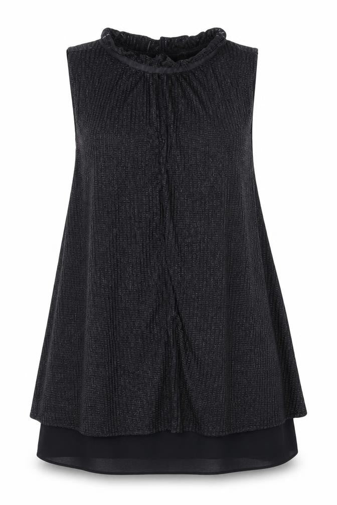 Next Womens Black Polyester Basic Tank Size 10 Mock Neck