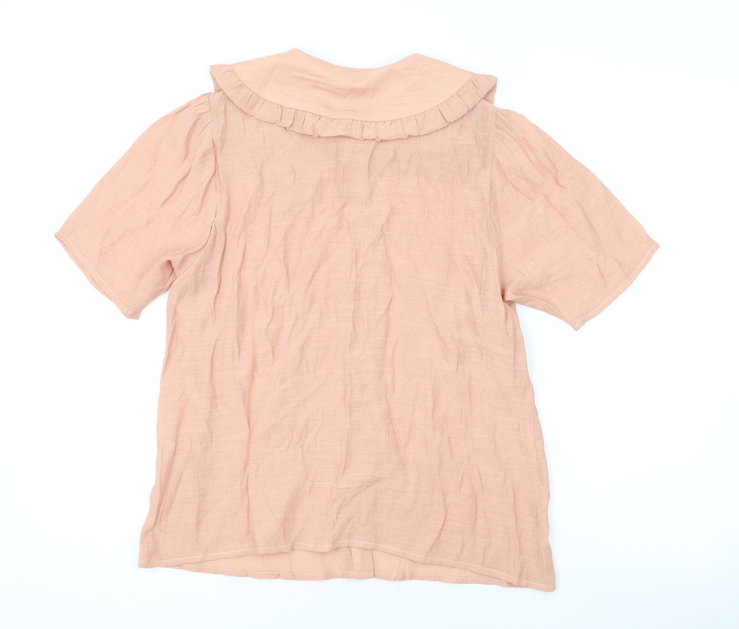 Sofie Schnoor Womens Pink Polyester Basic Button-Up Size XS Collared