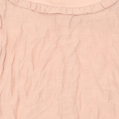Sofie Schnoor Womens Pink Polyester Basic Button-Up Size XS Collared