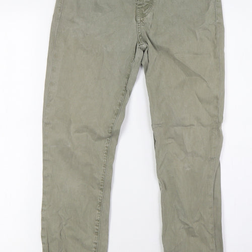 J.BRAND Womens Green Lyocell Trousers Size 25 L27 in Regular Zip - turn ups