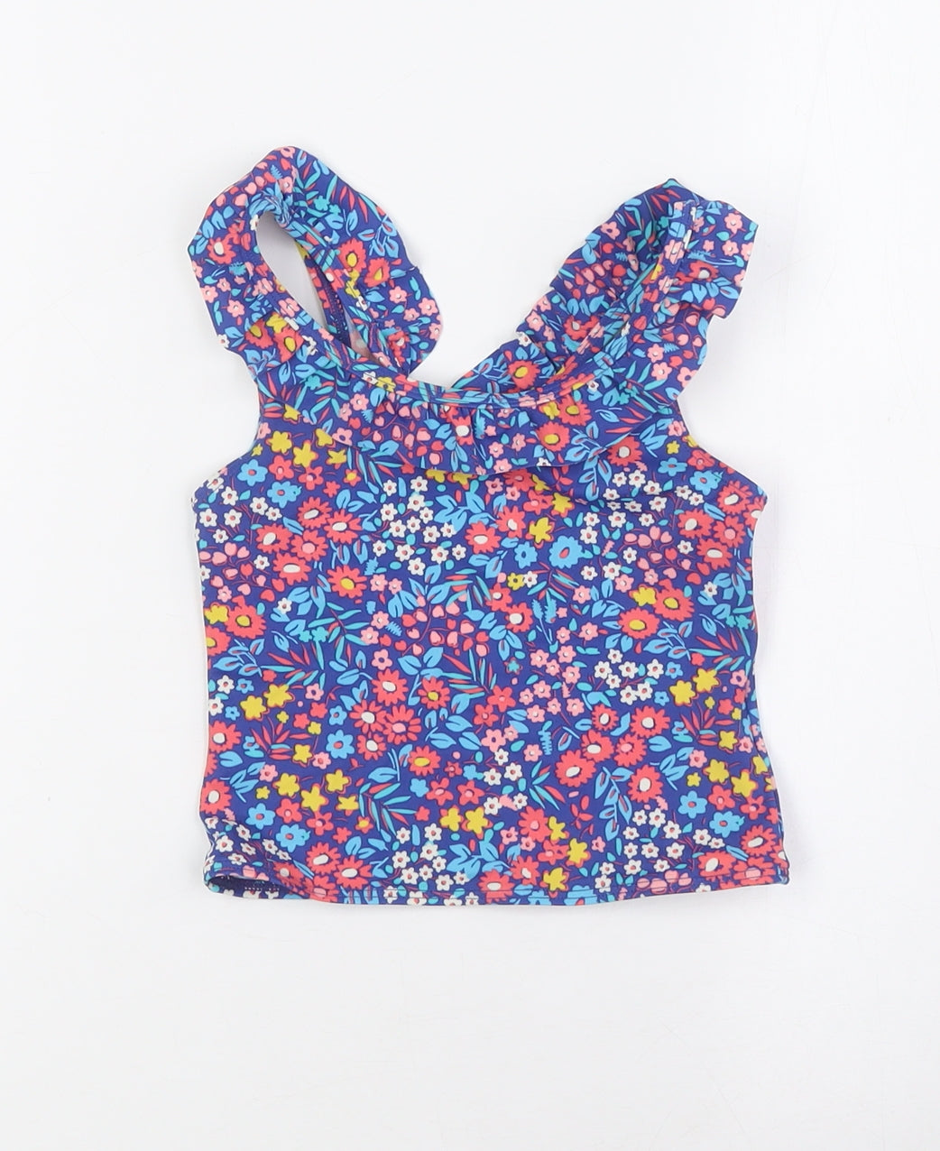 John Lewis Girls Multicoloured Floral Nylon Basic Blouse Size 6 Years Scoop Neck - Swin Top