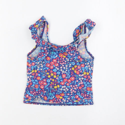 John Lewis Girls Multicoloured Floral Nylon Basic Blouse Size 6 Years Scoop Neck - Swin Top