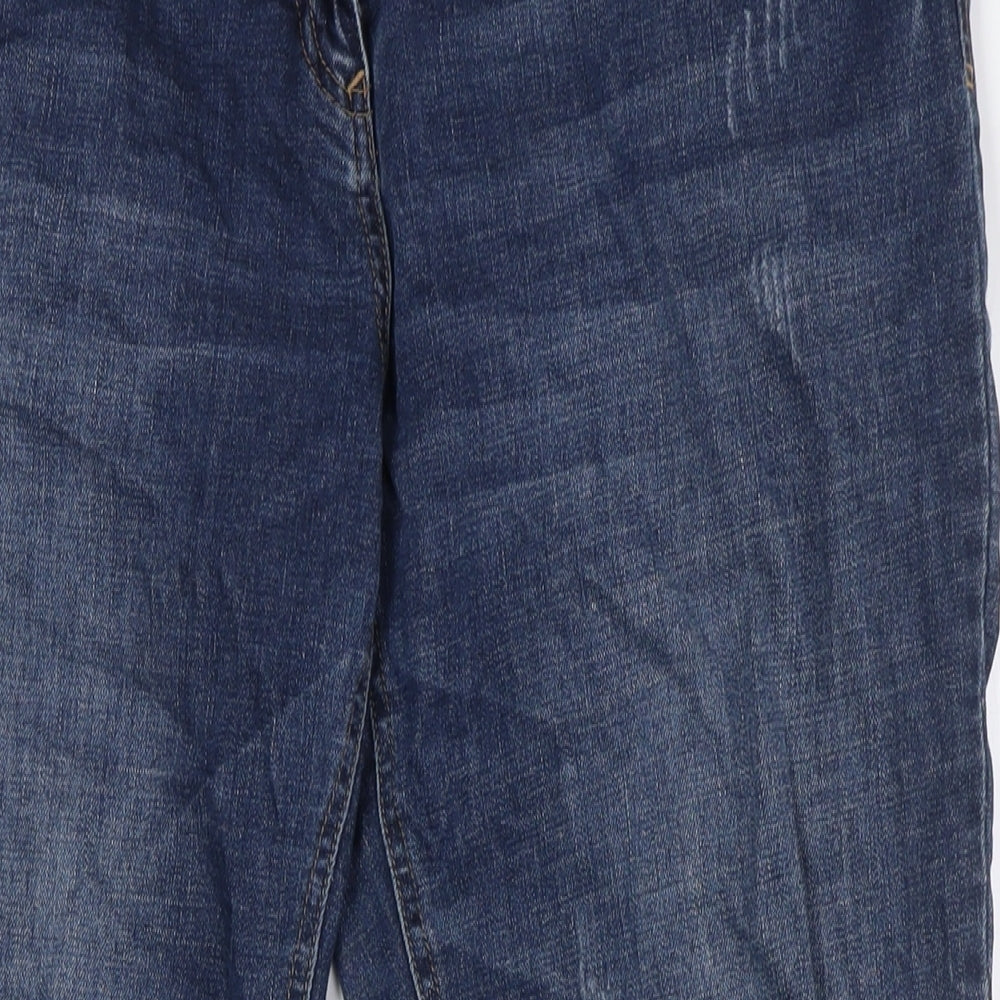George Womens Blue Cotton Boyfriend Jeans Size 16 L30 in Regular Zip