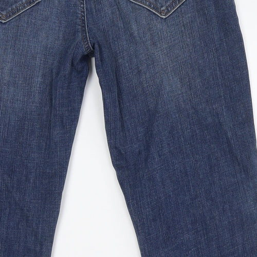 Gap Mens Blue Cotton Straight Jeans Size 34 in L31 in Regular Zip