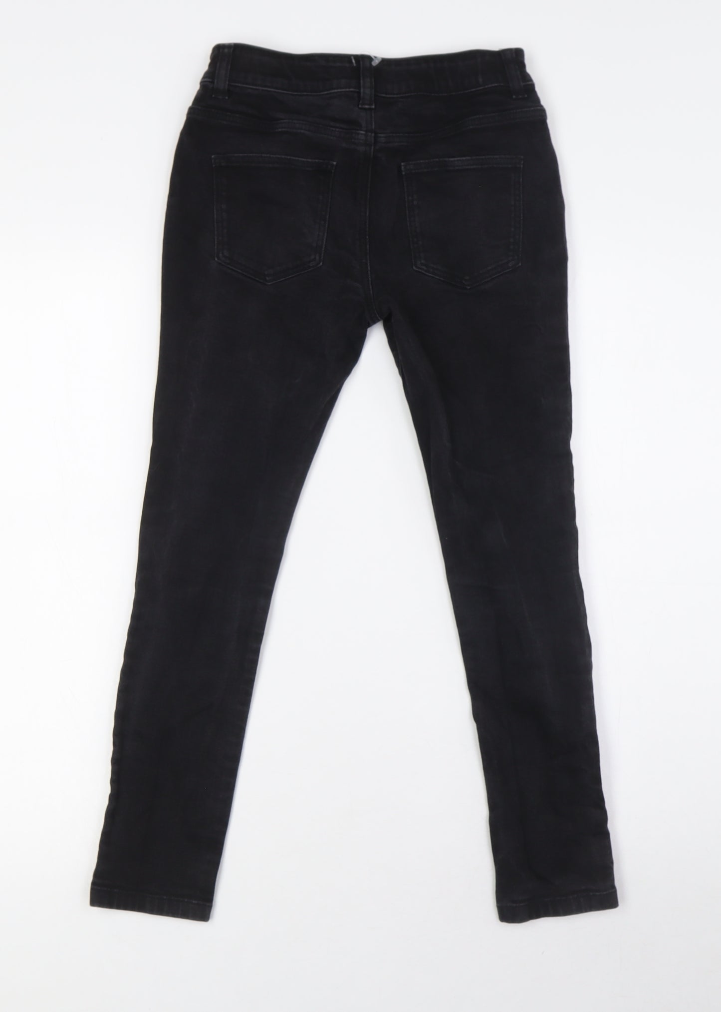 Denim Co Boys Black Cotton Straight Jeans Size 9-10 Years L23 in Regular Zip