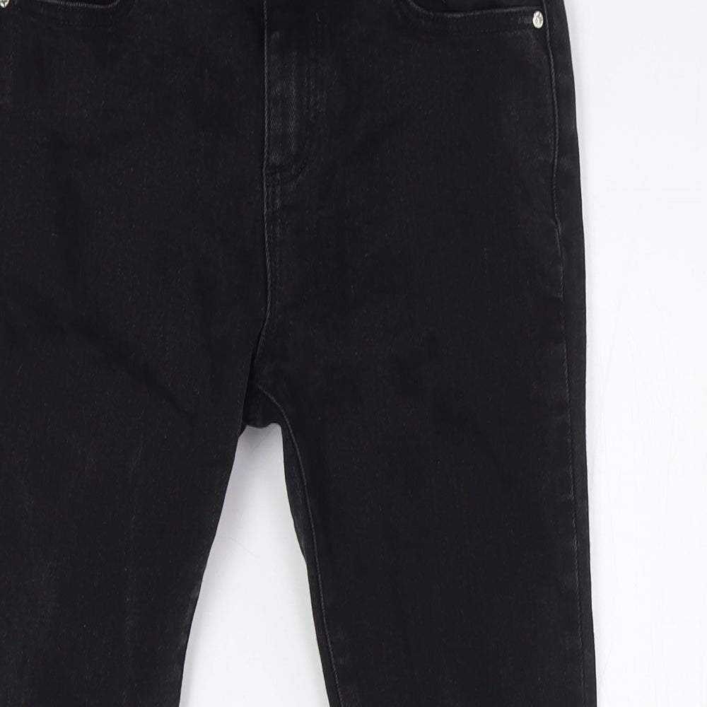 Denim Co Boys Black Cotton Straight Jeans Size 9-10 Years L23 in Regular Zip