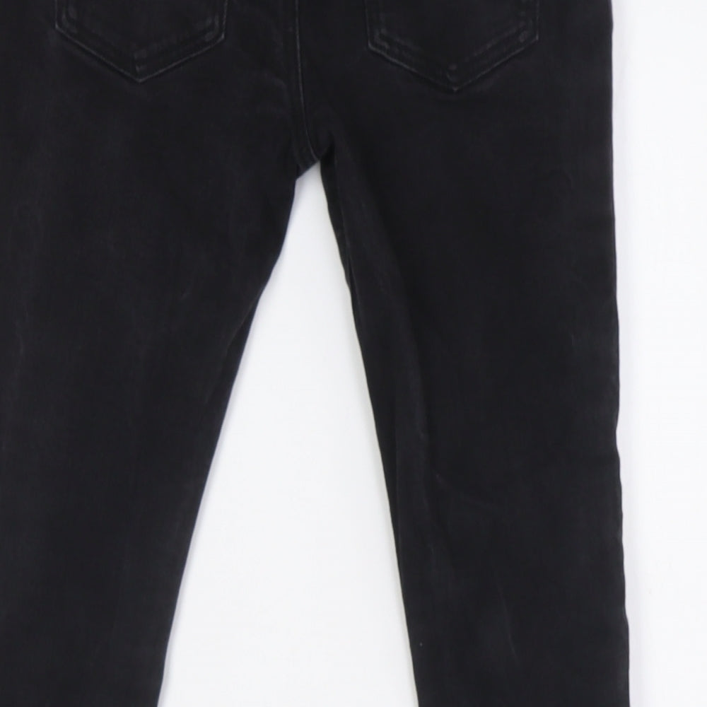 Denim Co Boys Black Cotton Straight Jeans Size 9-10 Years L23 in Regular Zip