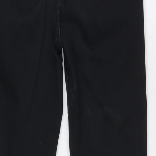 Marks and Spencer Womens Black Cotton Bootcut Jeans Size 10 L31 in Regular Zip