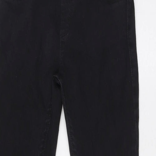 Boohoo Womens Black Cotton Skinny Jeans Size 10 L32 in Regular