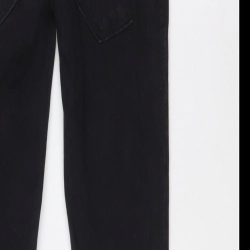Boohoo Womens Black Cotton Skinny Jeans Size 10 L32 in Regular