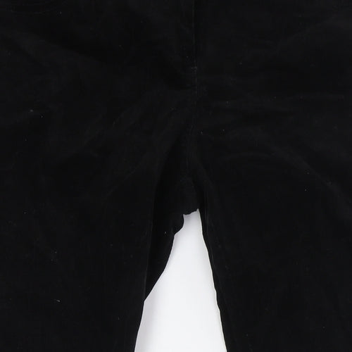 F&F Womens Black Herringbone Cotton Trousers Size 18 L32 in Regular Zip
